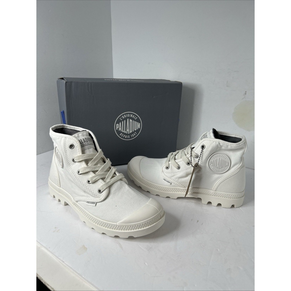 Palladium Pampa Star White Womens Canvas Boots Size 8